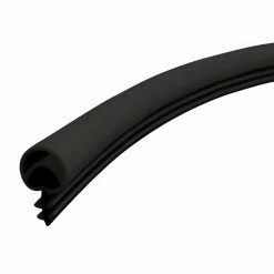 Frost King 1/2 in. x 1/2 in. x 81 in. Elite Black Lifetime Bulb Shape Door Weatherseal Replacement