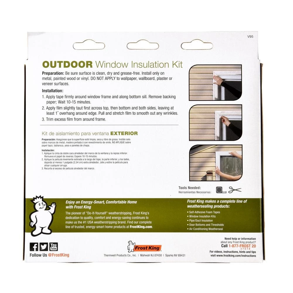 Frost King 62 in. x 210 in. Outdoor Stretch Window Insulation Kit - Image 3