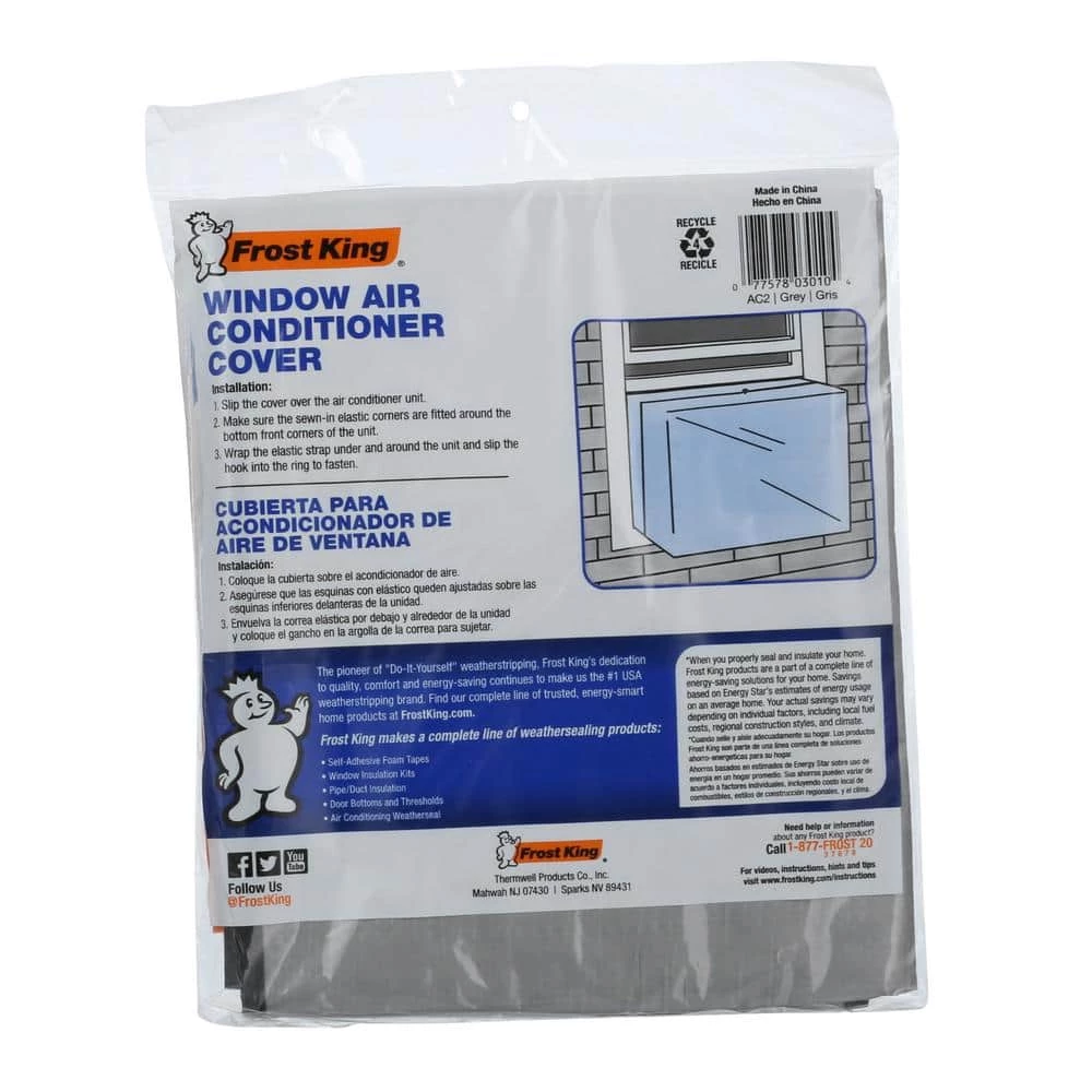 Frost King 18 in. x 27 in. x 16 in. Vinyl Outside Window Air Conditioner Cover for Small Units - Image 3
