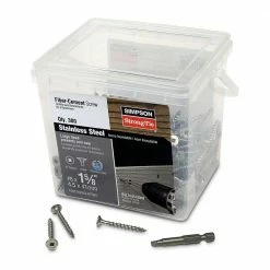 Simpson Strong-Tie #8 x 1-5/8 in. #2 Square, Wafer Head, Type 316 Stainless Steel Fiber-Cement Screw (300-Pack)