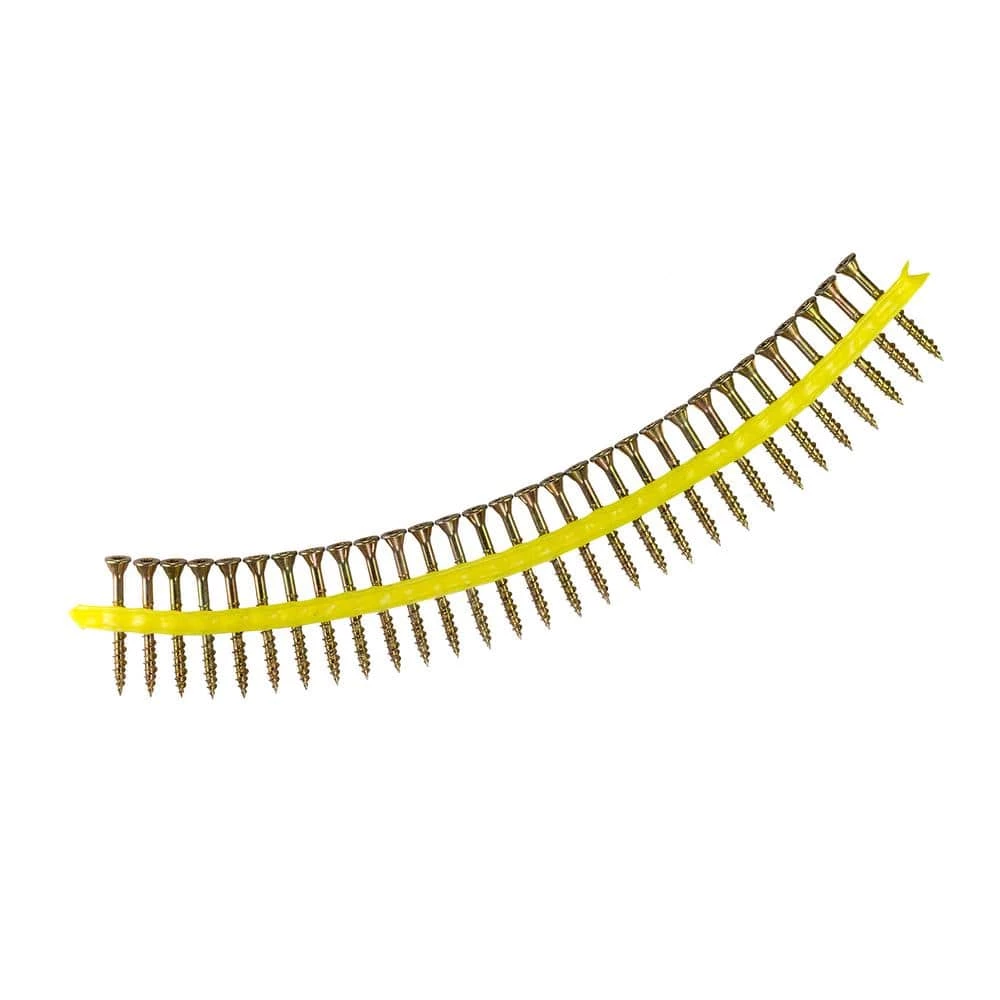 Simpson Strong-Tie #9 x 1-3/4 in. T25 6-Lobe, Flat Head, Strong-Drive WSV Collated Subfloor Screw, Yellow Zinc (1000-Pack) - Image 3