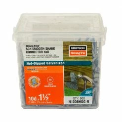 Simpson Strong-Tie Strong-Drive 1-1/2 in. x 0.148 in. SCN Smooth-Shank HDG Connector Nail (600-Pack)