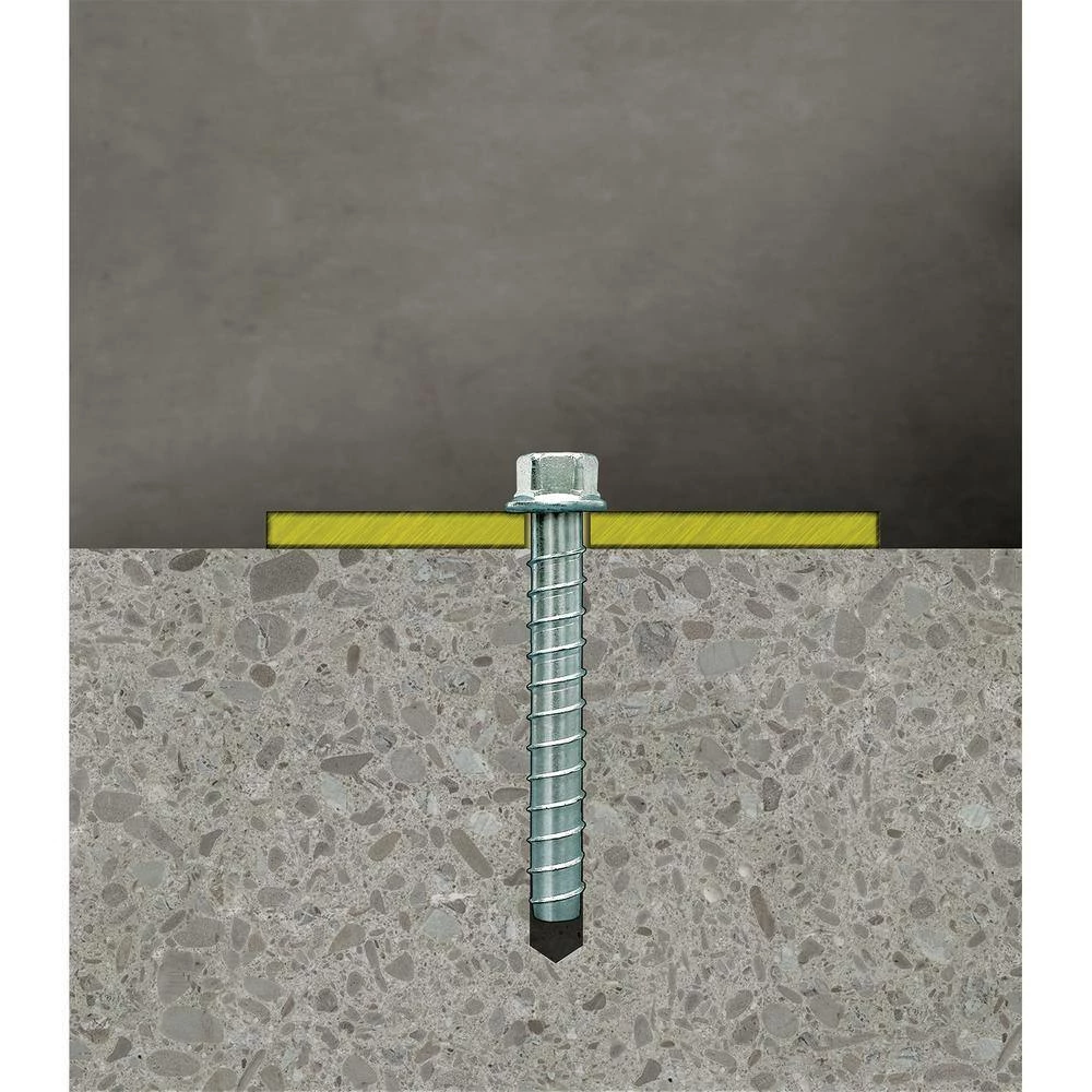 Simpson Strong-Tie Titen HD 3/8 in. x 3 in. Zinc-Plated Heavy-Duty Screw Anchor (50-Pack) - Image 4