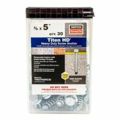 Simpson Strong-Tie Titen HD 3/8 in. x 5 in. Zinc-Plated Heavy-Duty Screw Anchor (30-Pack)
