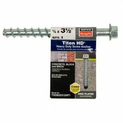 Simpson Strong-Tie Titen HD 1/4 in. x 3-1/2 in. Zinc-Plated Heavy-Duty Screw Anchor
