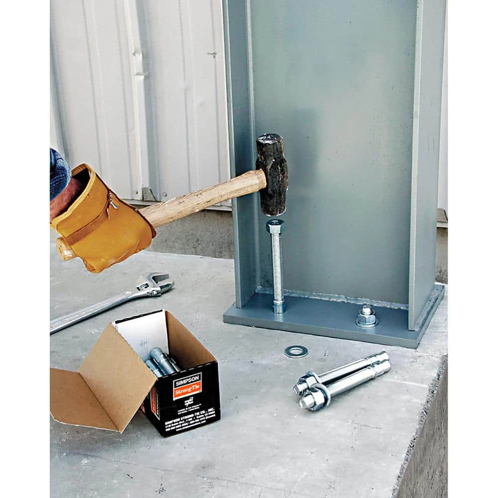 Simpson Strong-Tie Wedge-All 5/8 in. x 12 in. Mechanically Galvanized Expansion Anchor (10-Pack) - Image 6