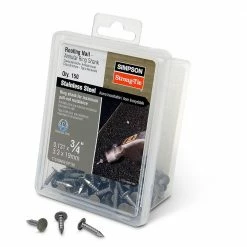 Simpson Strong-Tie 0.131 in. x 3/4 in. Stainless Steel Annular Ring Shank Roofing Nail (150-Pack)