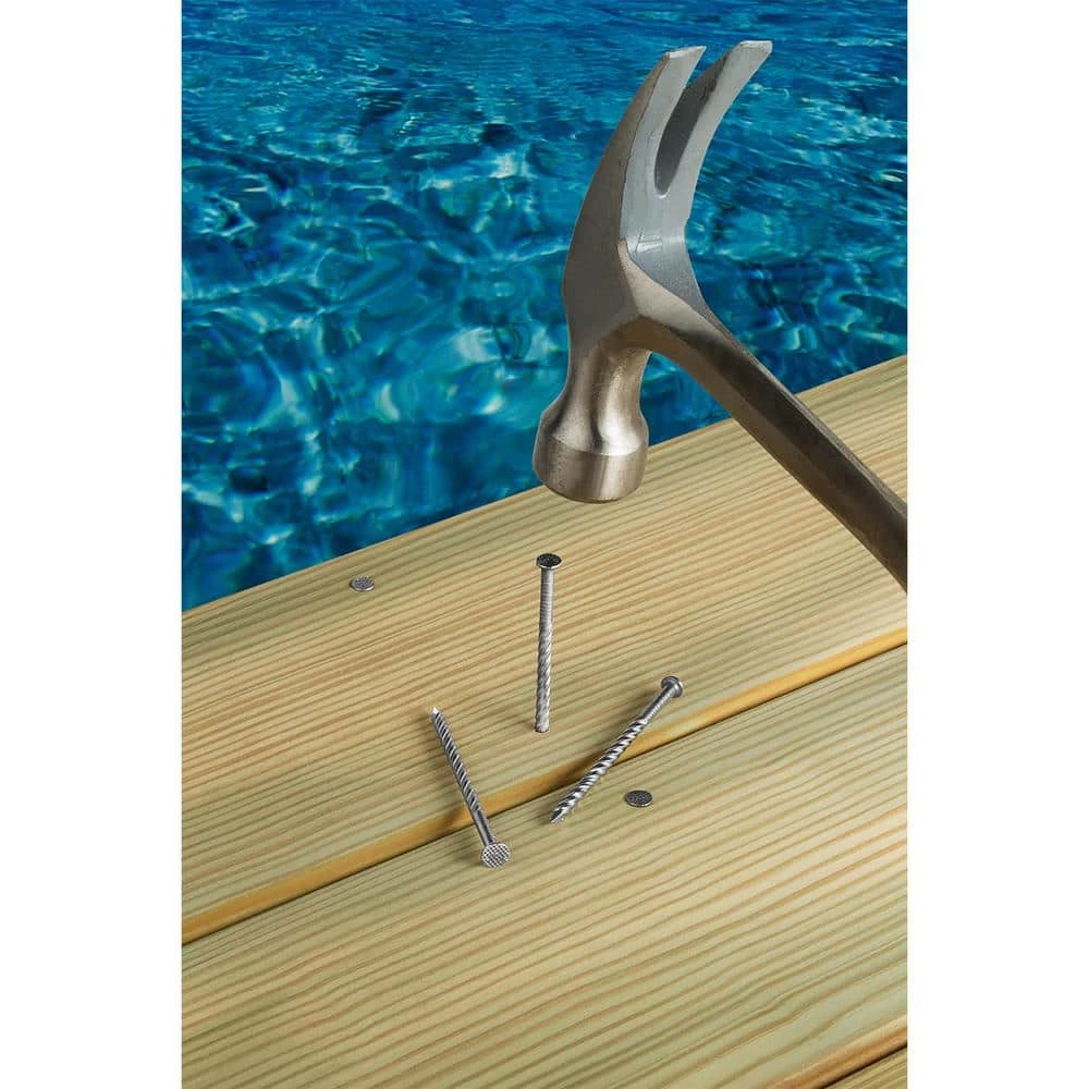Simpson Strong-Tie 10d x 3 in. Annular-Ring Shank Type 316 Stainless Steel Preservative-Treated Wood Decking Nail (40-Pack) - Image 4