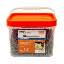 Simpson Strong-Tie #10 x 2-1/2 in. T25 6-Lobe, Flat Head, Deck-Drive DSV Wood Screw, Quik Guard, Tan (880-Pack)