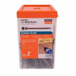 Simpson Strong-Tie #10 x 2 in. T25 6-Lobe, Flat Head, Deck-Drive DSV Wood Screw, Quik Guard, Tan (330-Pack)