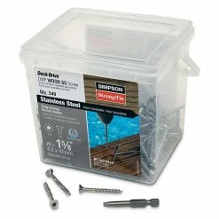 Simpson Strong-Tie #8 x 1-5/8 in. T-20, Flat Head, Type 316 Stainless Steel Deck-Drive DWP Wood Screw (340-Pack)