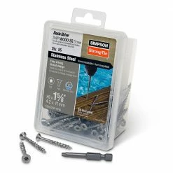 Simpson Strong-Tie #8 x 1-5/8 in. T-20, Flat Head, Type 316 Stainless Steel Deck-Drive DWP Wood Screw (85-Pack)