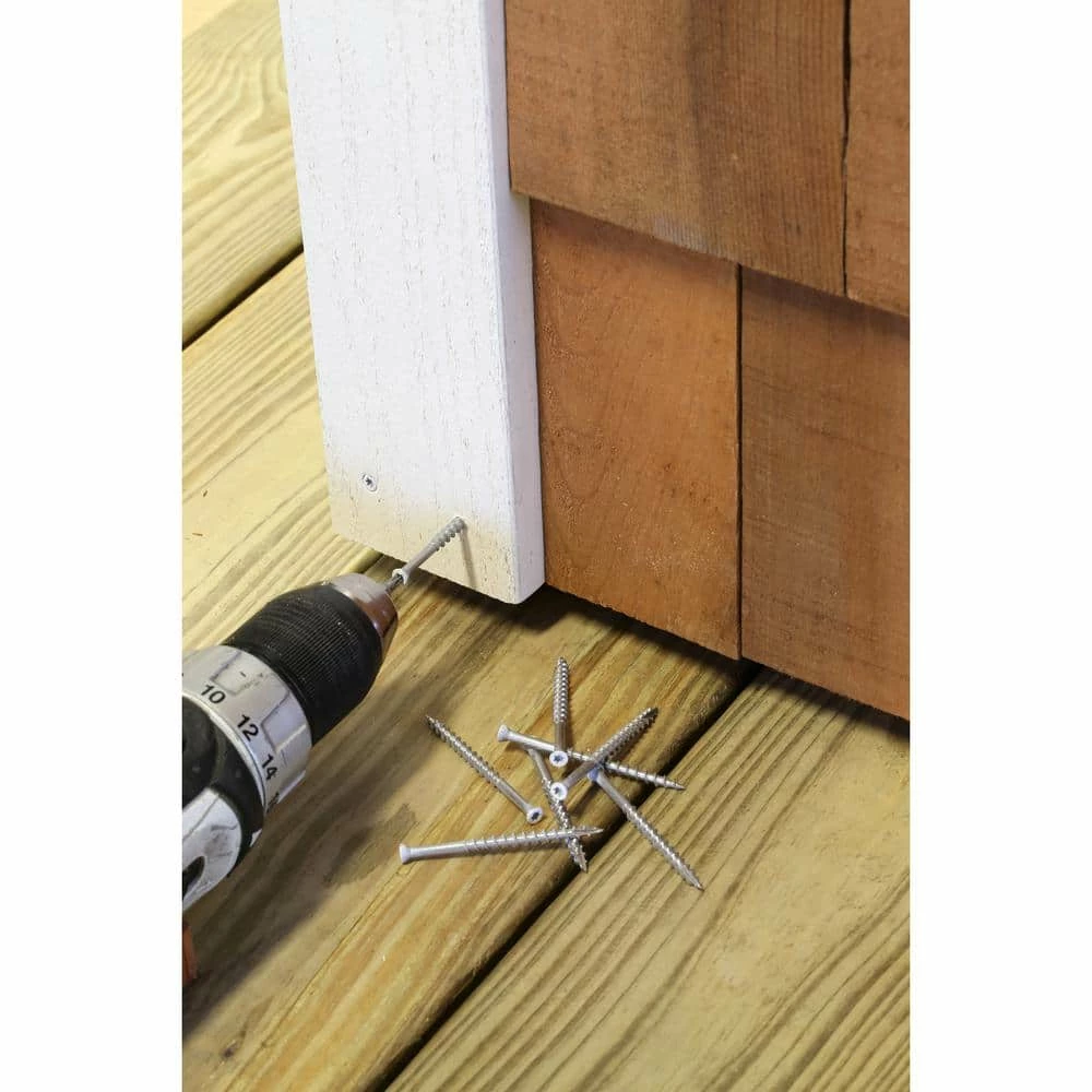 Simpson Strong-Tie #8 x 2-1/2 in. T-15 6-Lobe, Trim Head, Type 316 Stainless Steel Wood Screw, White (200-Pack) - Image 3