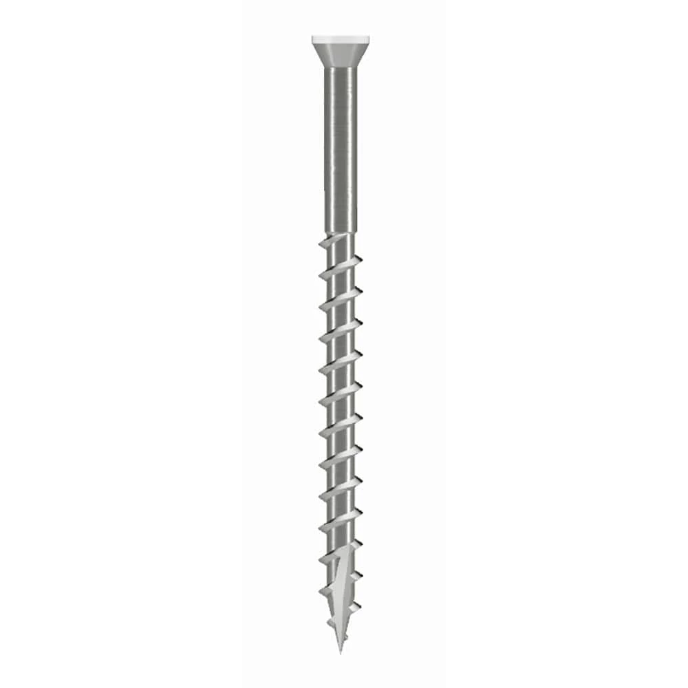 Simpson Strong-Tie #8 x 2-1/2 in. T-15 6-Lobe, Trim Head, Type 316 Stainless Steel Wood Screw, White (200-Pack) - Image 2