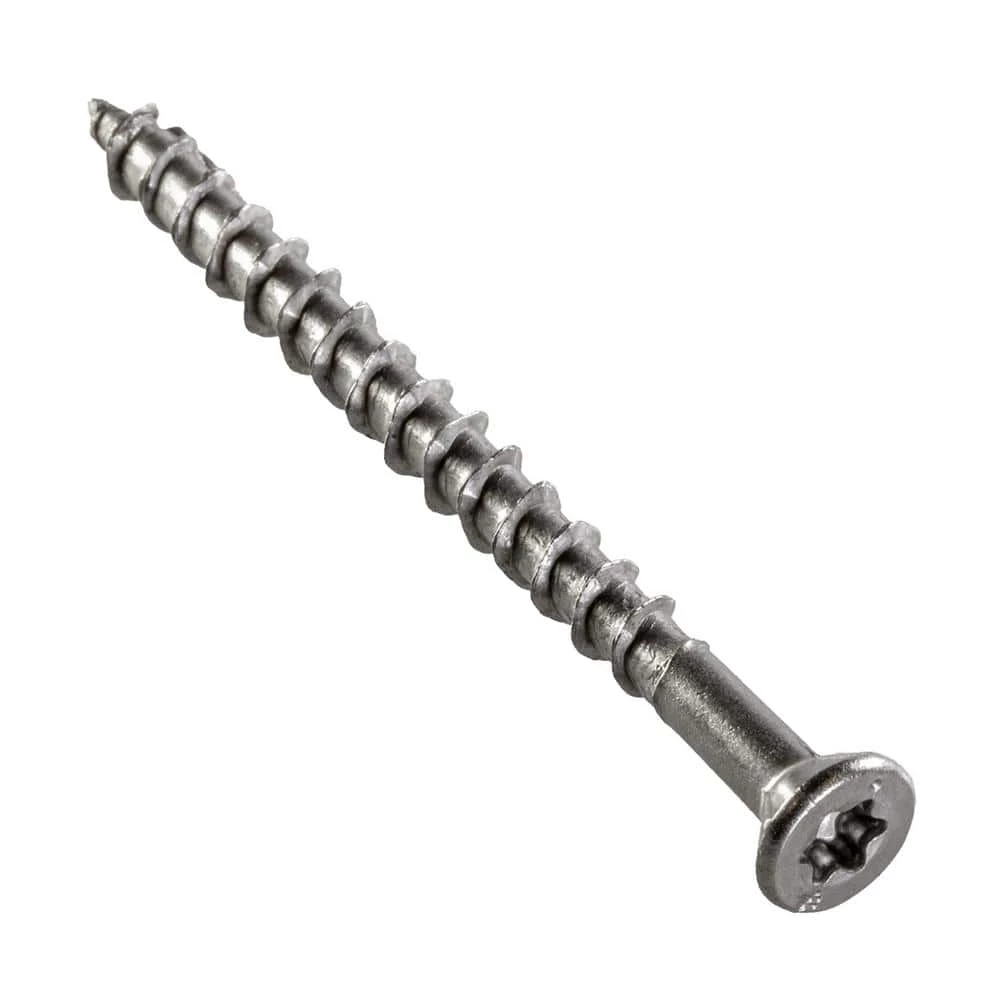 Simpson Strong-Tie #10 x 2-1/2 in. T-25, Flat Head, Type 316 Stainless Steel Deck-Drive DWP Wood Screw (50-Pack) - Image 3
