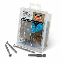 Simpson Strong-Tie #10 x 3 in. T25, Flat Head, Type 316 Stainless Steel Deck-Drive DWP Wood Screw (45-Pack)