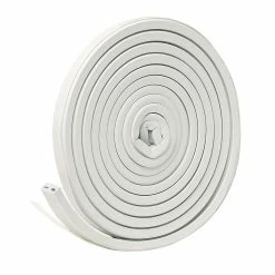 Frost King 9/16 in. x 5/16 in. x 10 ft. White EPDM Cellular Rubber Weather-Strip Tape Cushioned Ribbed